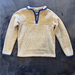 Lands' End Kids Zip Up Sweater - Gray and Blue